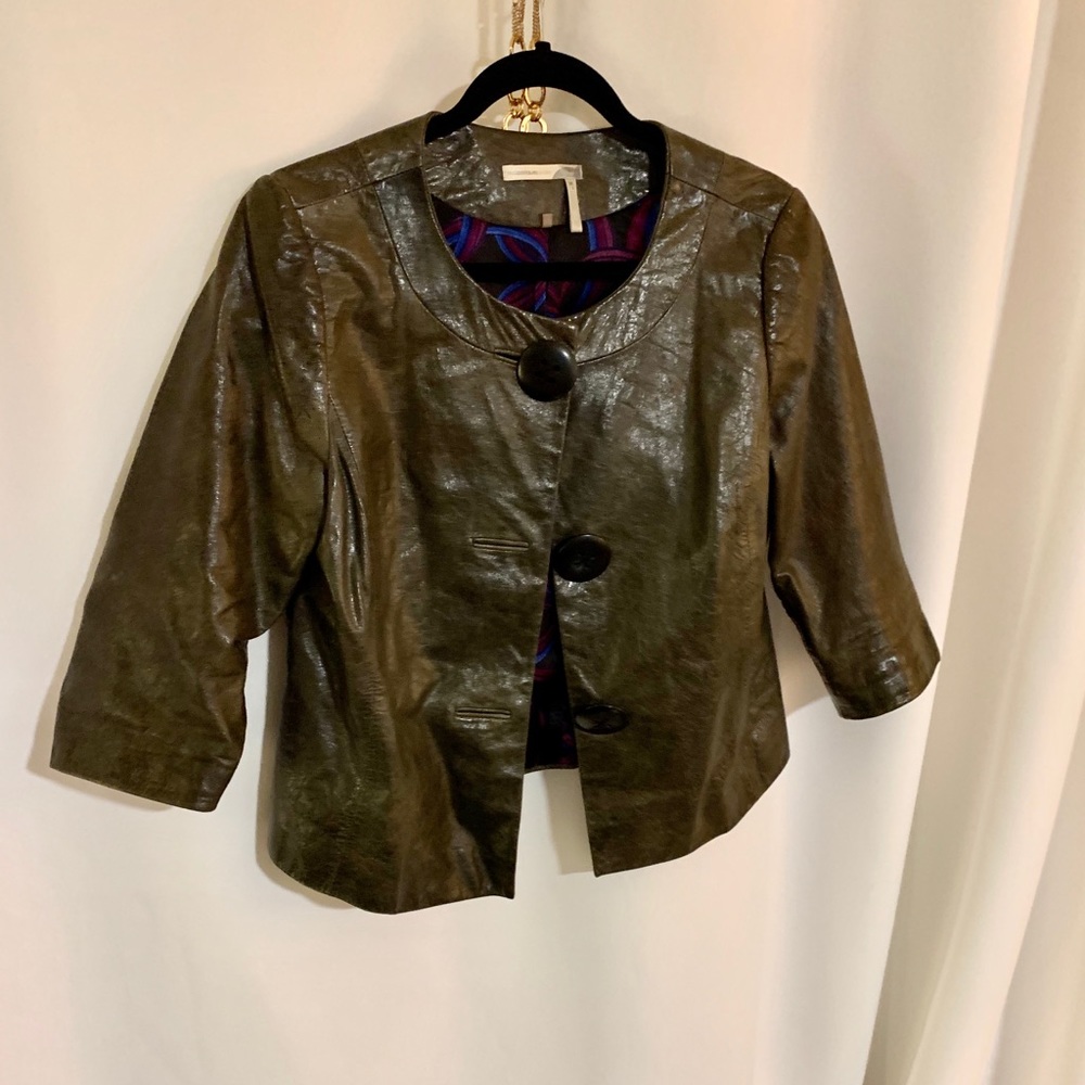 Grey Leather Jacket